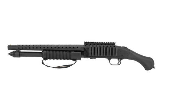 Mossberg 590 Shockwave SPX pump action shotgun features a picatinny rail for mounting optics